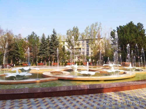 Городской фонтанный комплекс с лилиями в г. Рыбница